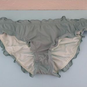 Victoria' Secret aqua ruffle cheeky swim bottom M - new